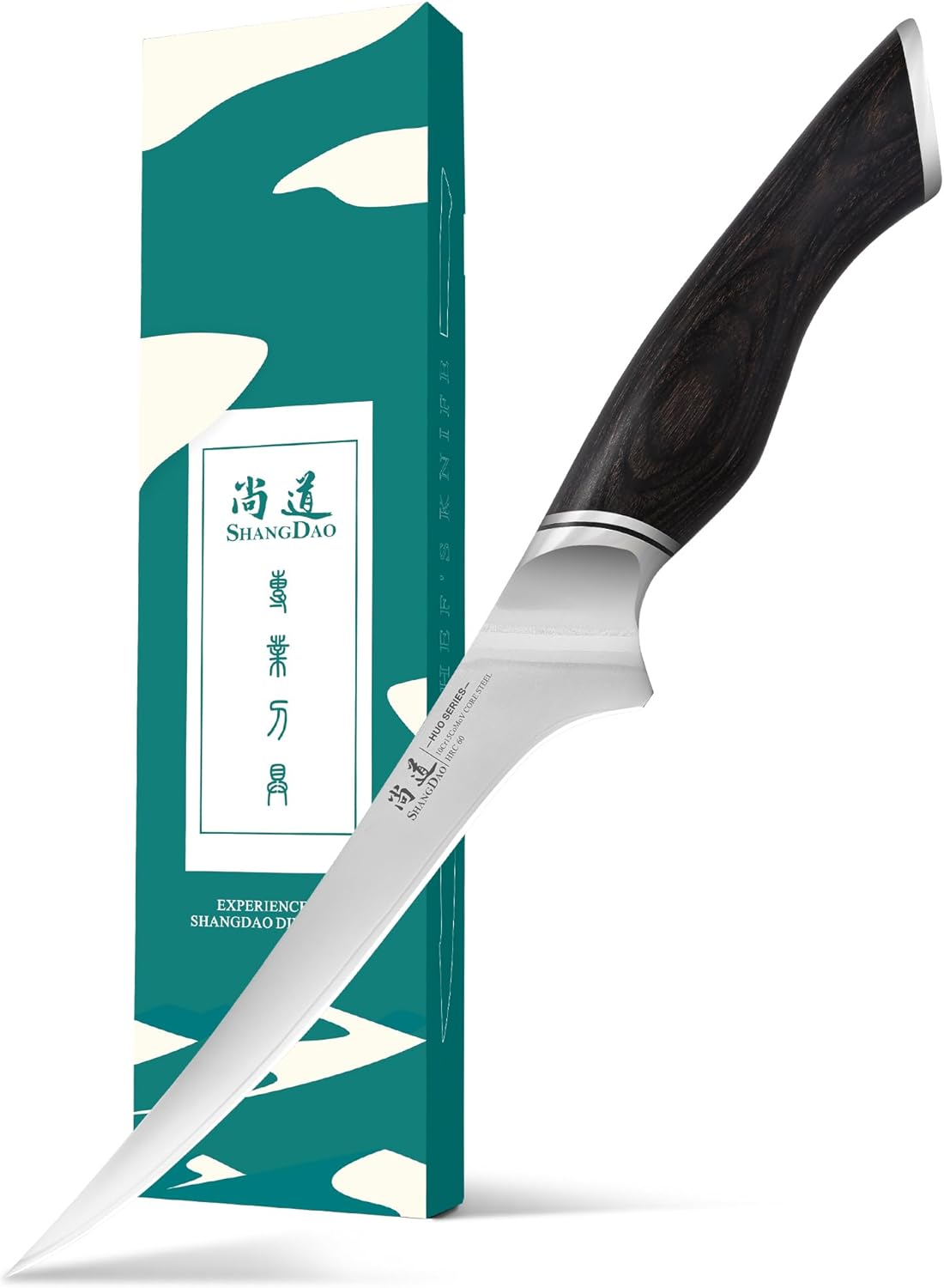 SHANGDAO 7 Inch Japanese Santoku Chef Knife, VG10 Stainless Steel Kitchen Cooking Knife with Pakkawood Handle Gift Box