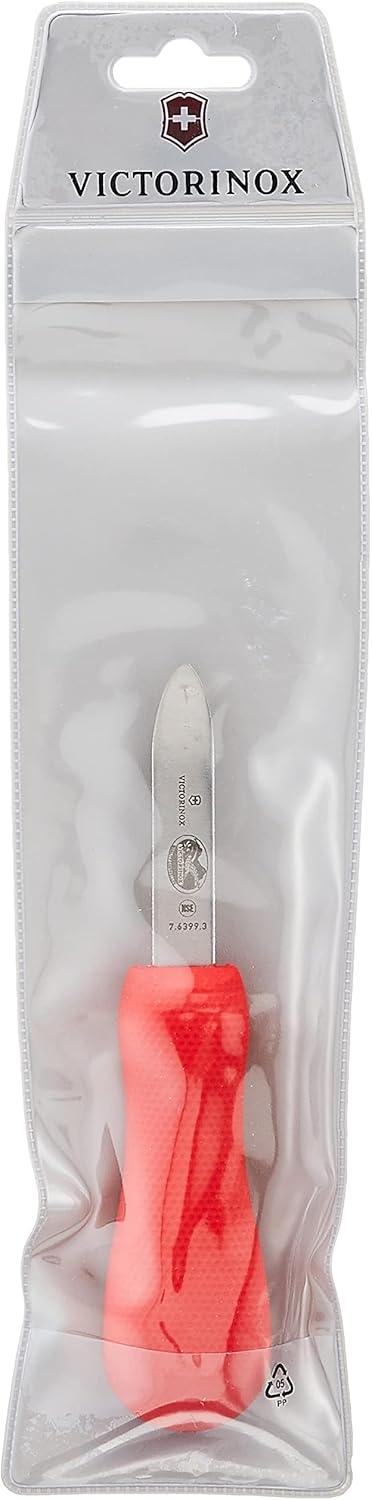 Victorinox -Oyster Knife 4-Inch Boston Style Blade, Red SuperGrip Handle