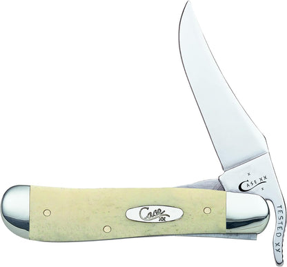 Case WR XX Pocket Knife Amber Jigged Bone Russlock Item #260 - (61953L SS) - Length Closed: 4 1/4 Inches