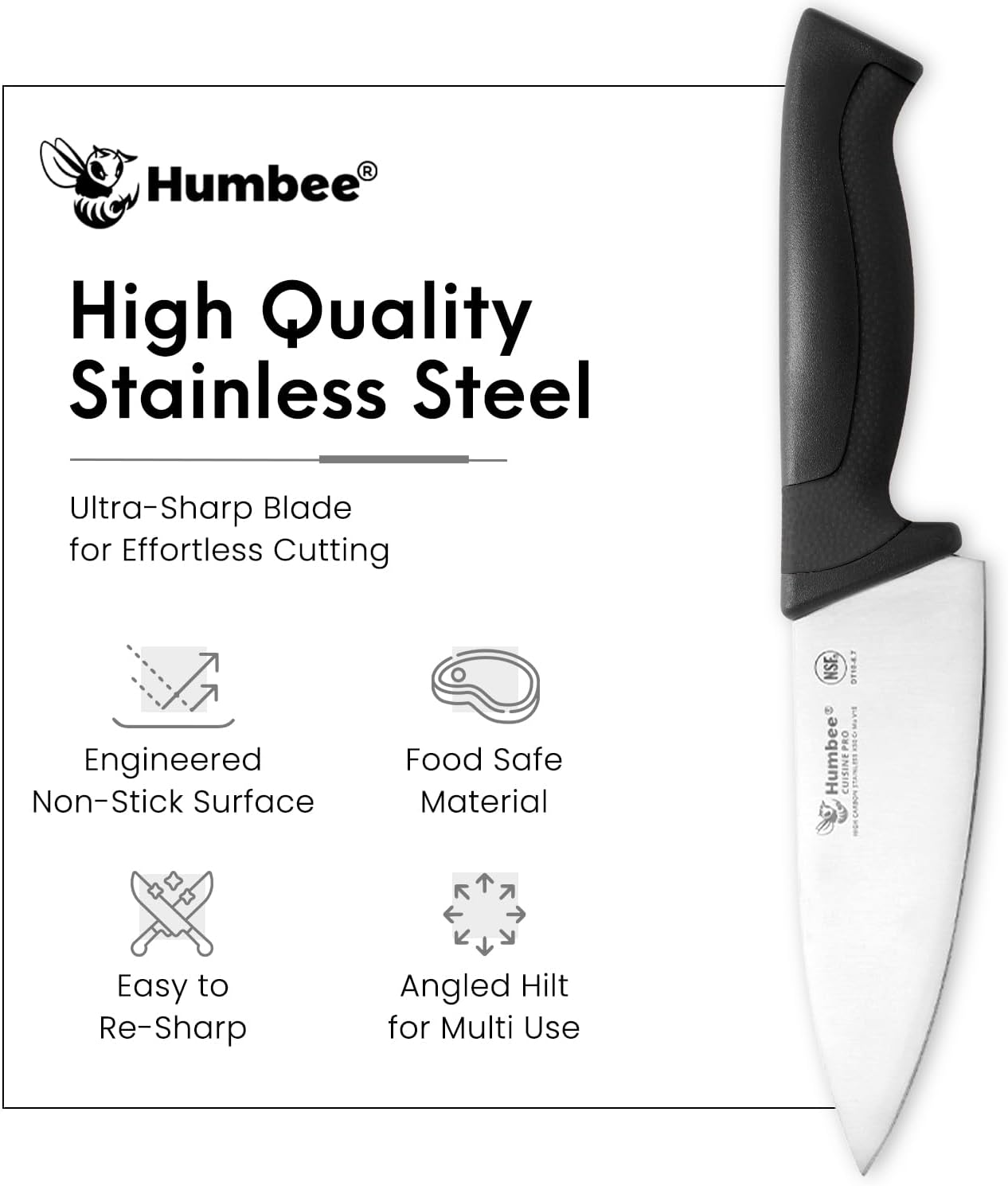 7.5-Inch Nakiri Knife, High Carbon Stainless Steel Hollow Grind Blade, Razor Sharp Edge, Ergonomic Non-Slip Handle, Cleaver Style, DT-50 Series, Orange