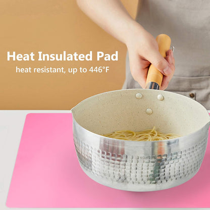 Gartful 25“x17”x0.03“ Silicone Mats for Kitchen Counter, Large Silicone Countertop Protector, Nonskid Heat Resistant Desk Saver Pad, Multipurpose Mat, Placemat, Dark Gray