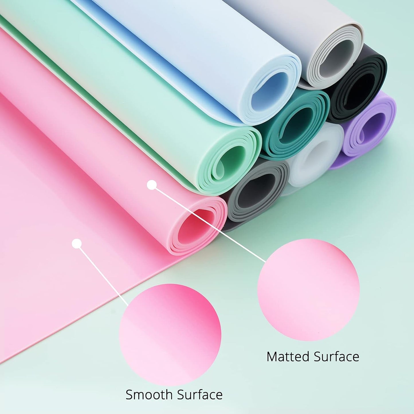 Gartful 25“x17”x0.03“ Silicone Mats for Kitchen Counter, Large Silicone Countertop Protector, Nonskid Heat Resistant Desk Saver Pad, Multipurpose Mat, Placemat, Dark Gray