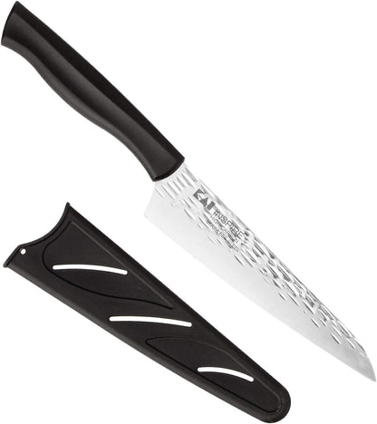 Kai Inspire Bread Knife, 9 Inch blade with Hammered Finish, , Silver