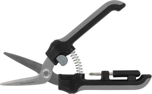 Fiskars Everyday Take-Apart Shears, Multipurpose Scissors, Hardened Stainless Steel Blades & Serrated Edge with Power Notch, 7”, Gray