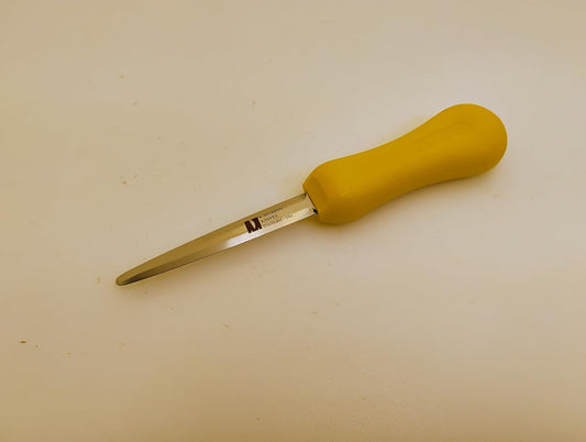 RMurphy USA Boston Style Oyster Shellfish Knife 3.5" Stiff Stainless Yellow Handle