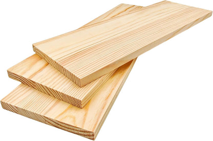 4PCS Rectangle Wood Boards Unfinished Wood Blocks for Crafting, 8x6x1in Blank Whittling Wooden Blocks for Wood Carving,Painting & Burning