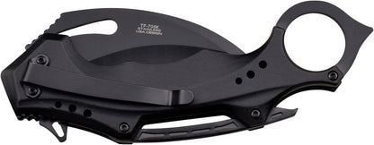 Tac-Force Folding Pocket Knife, 3.25-inch Serrated Blade, Orange Aluminum Handle, 7.75-inch Overall Length TF-705EM