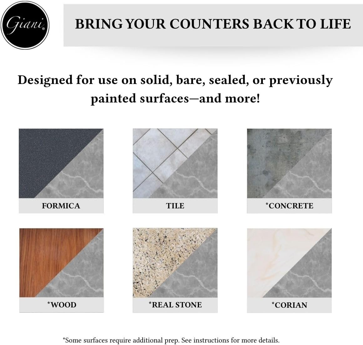Giani Butcher Block Easy Epoxy Countertop Paint Kit