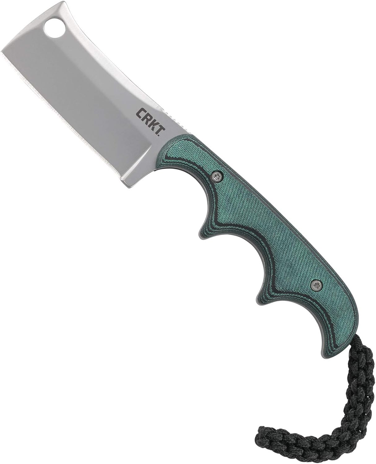 CRKT Minimalist Bowie Outdoor Survival Fixed Blade Knife with Sheath: Stainless Steel Plain Edge Blade, Micarta Handle, 2387