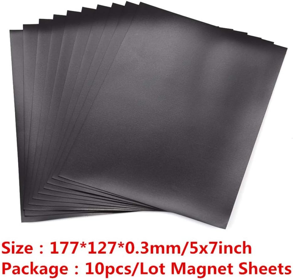 Briartw 10 Sheets Rubber Soft Magnet Sheet for Metal Cutting Dies Storage, Crafts Tool Scrapbooking Arts and Crafts Flexible Placement Mats, 3mm 6.85x5inches