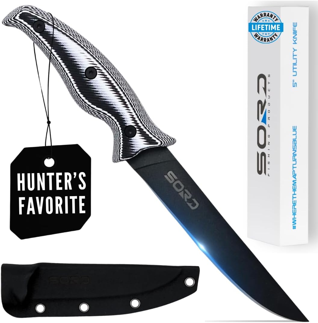 SORD Fillet Knife - 5-9" Filet Knives For Fish - Razor Sharp Boning Knife - Saltwater and Freshwater Fishing - Includes Kydex Sheath - Full Tang Blades | G10 Non Slip Grip | Corrosion Resistant