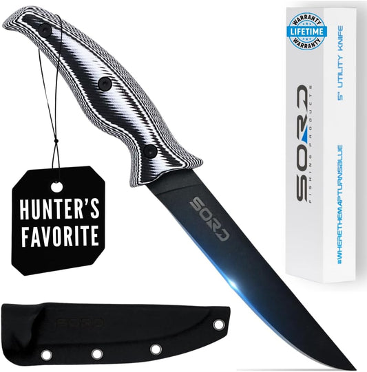 SORD Fillet Knife - 5-9" Filet Knives For Fish - Razor Sharp Boning Knife - Saltwater and Freshwater Fishing - Includes Kydex Sheath - Full Tang Blades | G10 Non Slip Grip | Corrosion Resistant