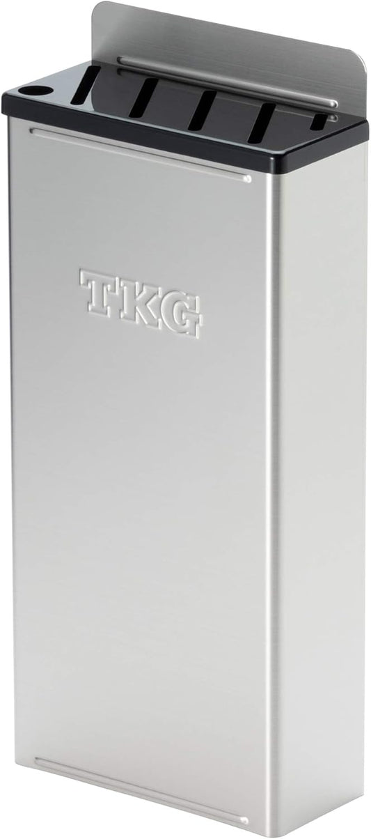 Endo Shoji TKG AHU651 Color Knife Rack with Plastic Board, Small, A-Type, White, Main Unit 18-8, Lid, ABS resin, Made in Japan