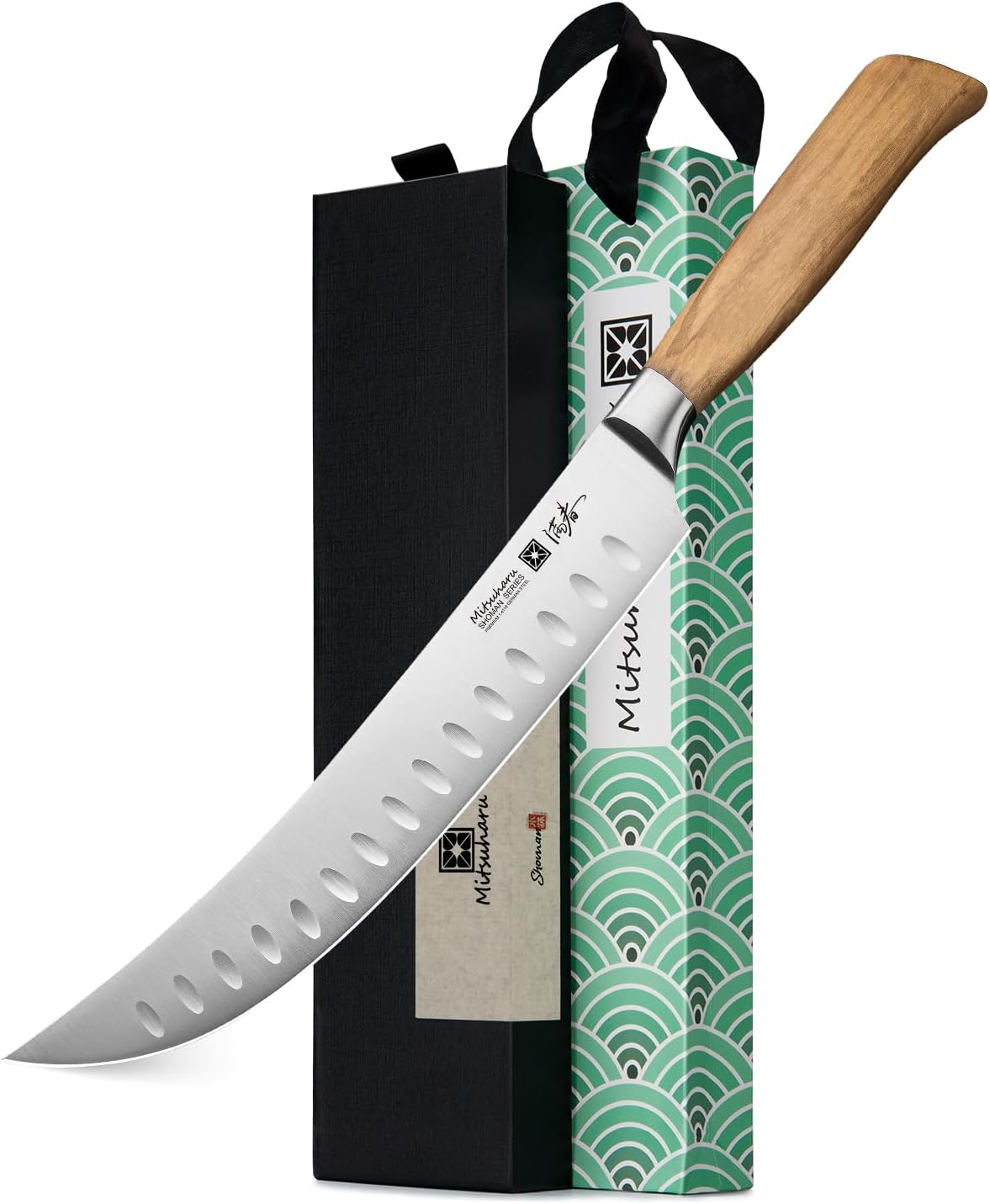 Mitsuharu 6" Fillet Knife for Meat Cutting, SHOMAN Series Sharp Boning Knife with Olive Wood Handle, German Steel Fillet Knife, Super Sharp for Lamb Pork Shoulder Fish