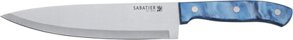 Sabatier Triple Riveted Serrated Utility Knife, 5-Inch, Razor-Sharp Kitchen Knife to Cut Fruit, Vegetables and more, High-Carbon Stainless Steel, Gray