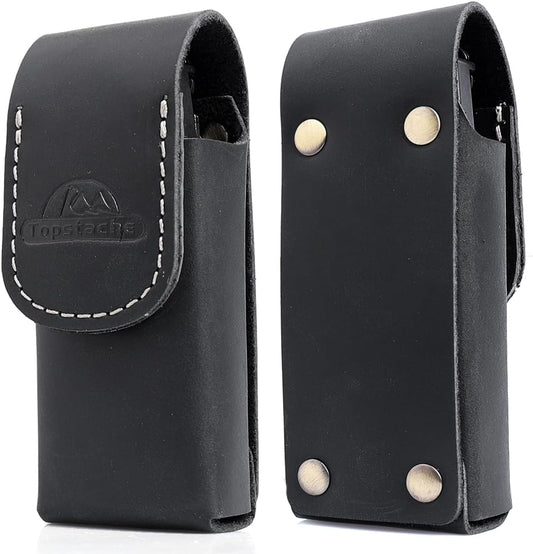 Topstache Leather Multitool Sheath - Multitool Holster for Belt - Belt Loop Multitool Pouch - Magnetic Closure Tool Pouch Case,