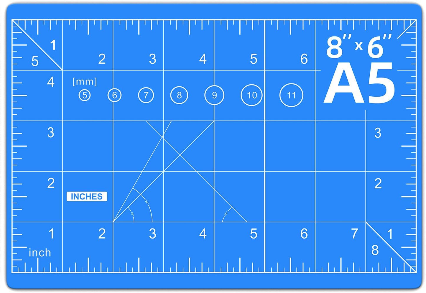 DIYSELF Cutting Mat 8in×6in, Self Healing Cutting Mat, A5 Rotary Cutting Mats for Crafts Sewing Hobby Fabric Project, 5-Ply Craft Cutting Board Double Sided, Craft Mat, Matting & Mounting Materials