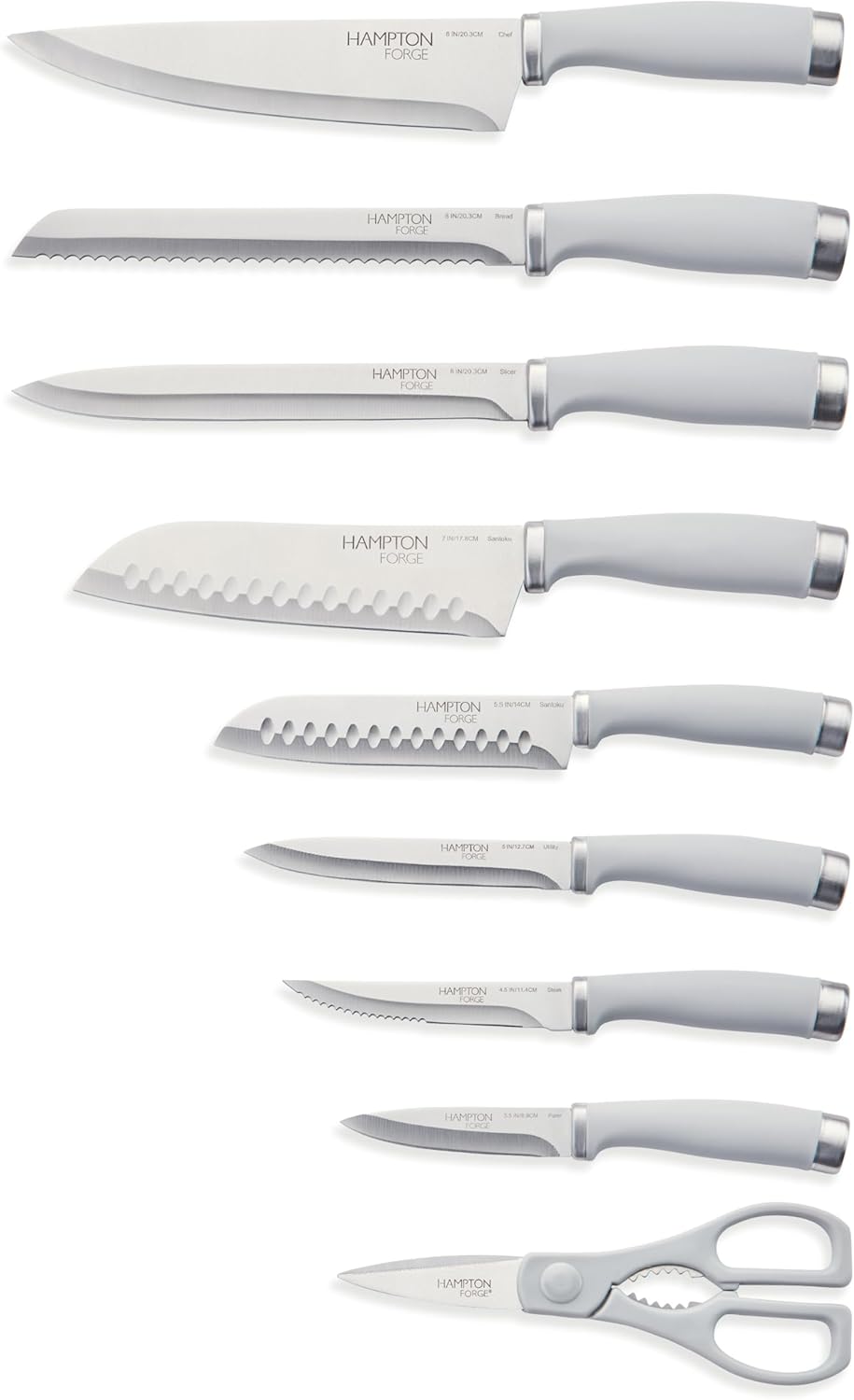 Hampton Forge Epicure True Aqua Knife Block Set, 15 Piece