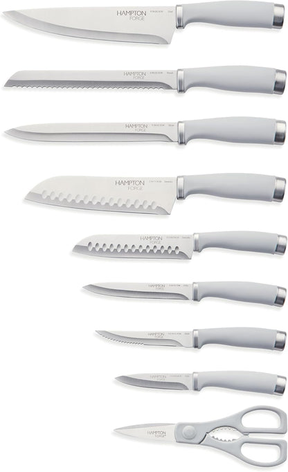 Hampton Forge Epicure True Aqua Knife Block Set, 15 Piece