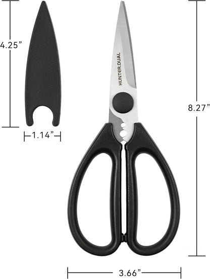 5 Blades Herb Scissors - Professional Kitchen Shears with Safety Cover for Cutting Green Onions, Fresh Herbs, Vegetables & Salad Food Prep, Must-Have Cooking Gadgets, Dishwasher Safe