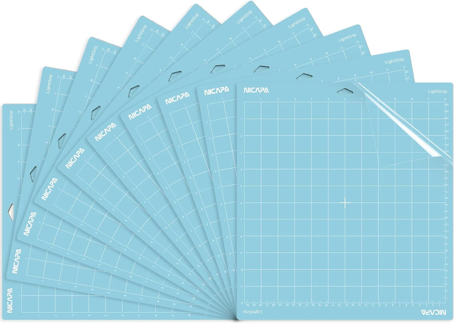 Replacement Cutting Mat for Cricut Maker 3/Maker/Explore 3/Air 2/Air/One (12x12 inch 3pack-Standardgrip、Lightgrip、Stronggrip) Adhesive&Sticky Non-Slip Flexible Square Gridded Cut Mats Set