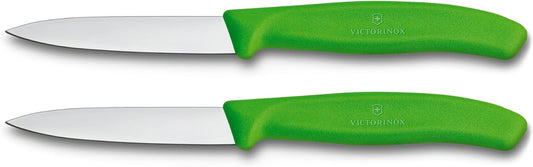 Victorinox Swiss Classic 2 Piece Paring Knife Set Straight Edge Pointed Tip - Orange