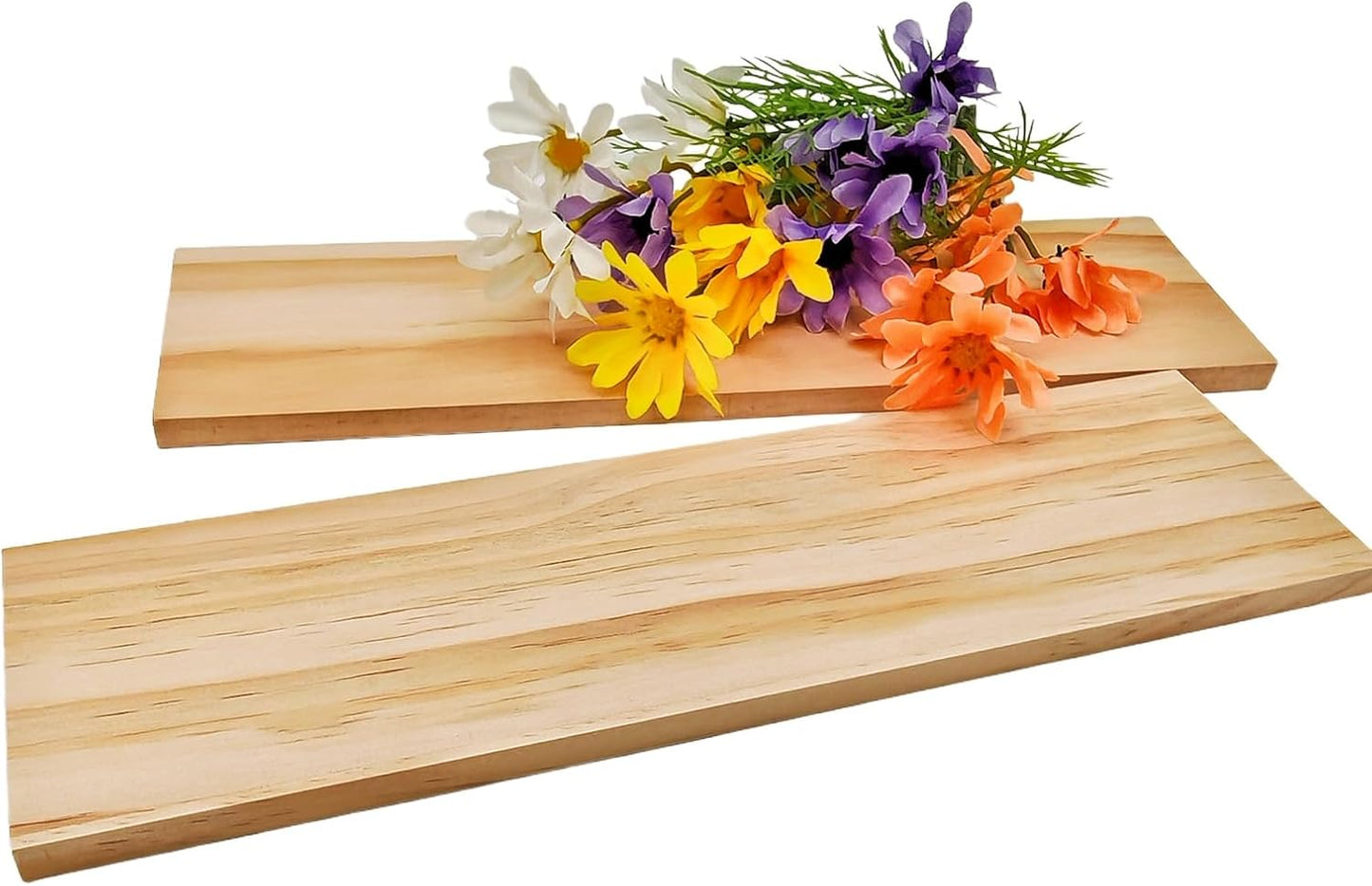 4PCS Rectangle Wood Boards Unfinished Wood Blocks for Crafting, 8x6x1in Blank Whittling Wooden Blocks for Wood Carving,Painting & Burning