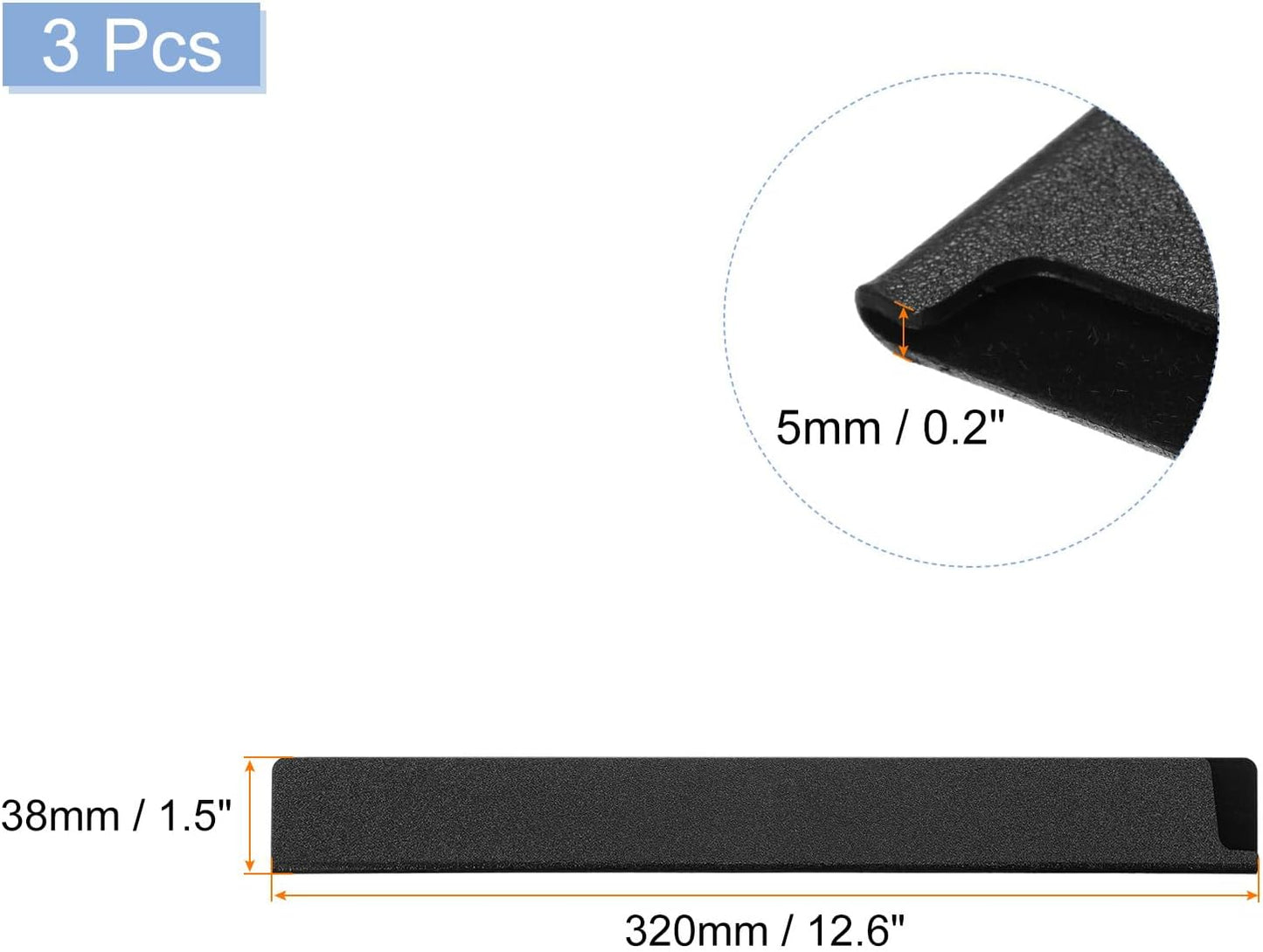 uxcell 3Pcs Knife Edge Guards 5.9"x1" ABS Knife Cover Sleeves Knife Case Blade Protector Universal Knife Sheath for Home Kitchen Knife