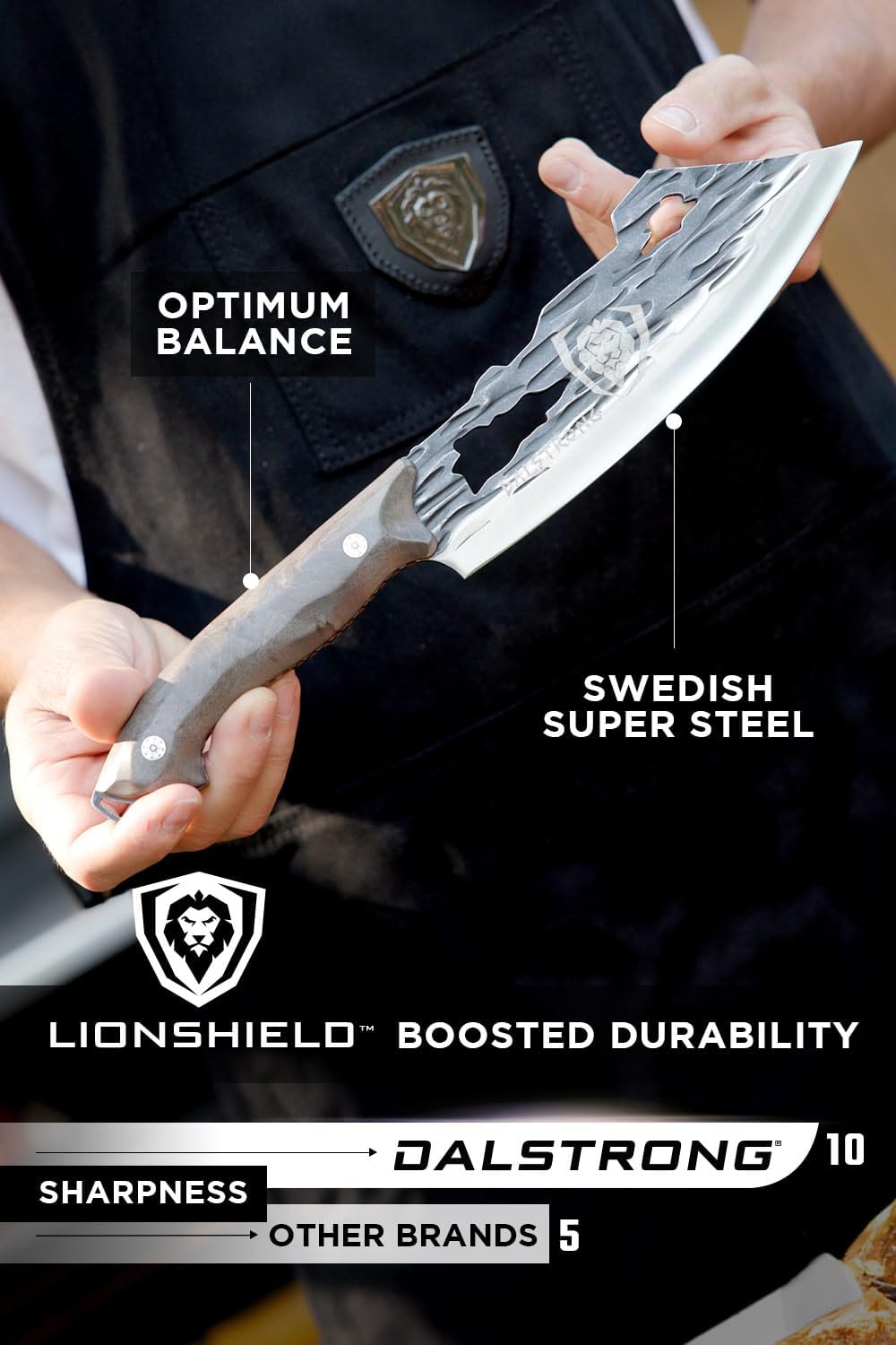 Dalstrong Curved Fillet Boning Knife 6”- Barbarian Series - Premium Swedish 14C28N High Carbon Stainless Steel - Black Brown Wood Handle Knife - Professional Fillet Knife- Sheath Included