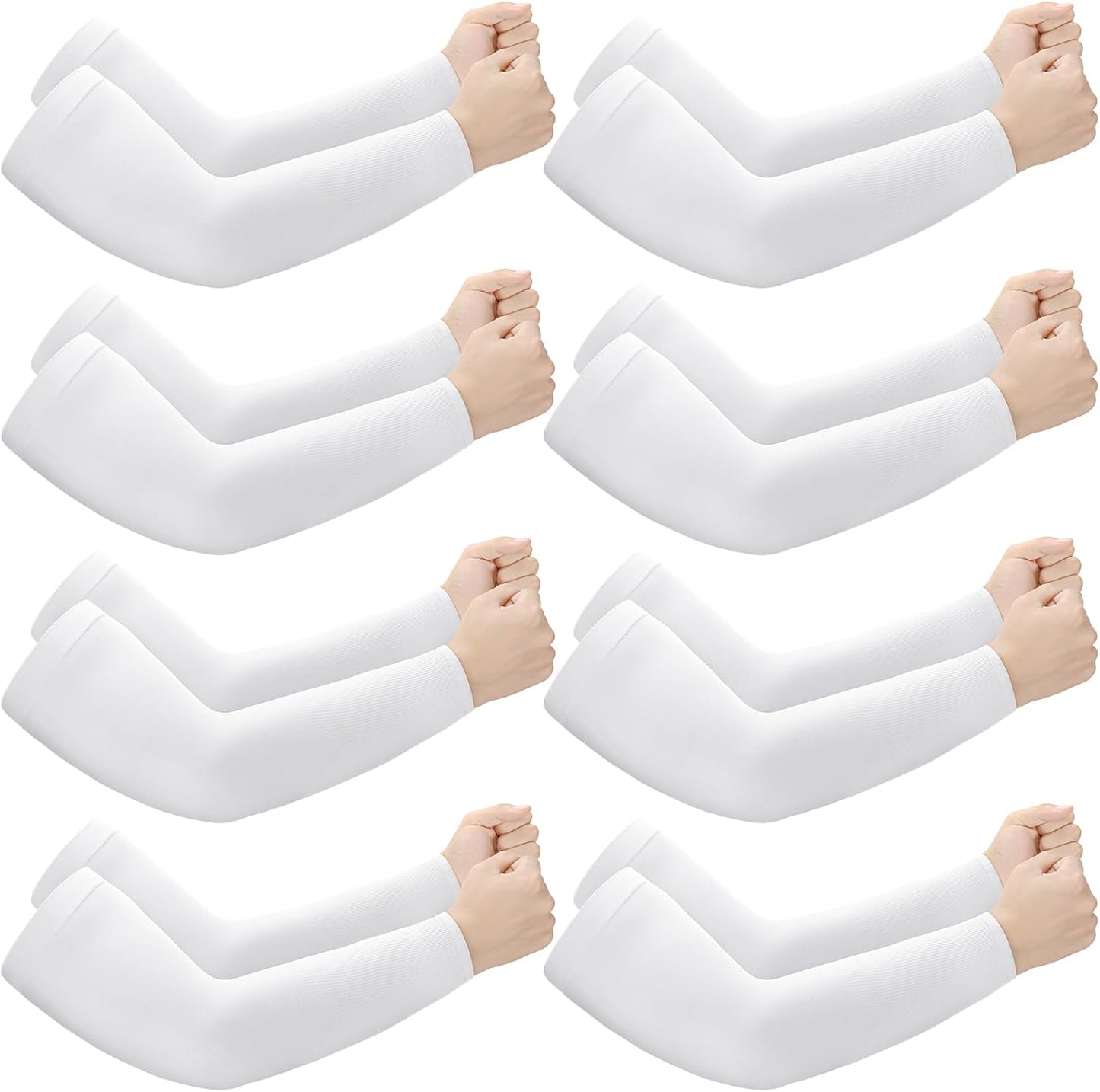 Janmercy 8 Pairs Elderly Skin Thin Protector Sleeves Bruise Abrasions Protective Arm Sleeve