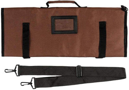 EVERPRIDE Chef Knife Roll Bag Holds 10 Knives – Contains 2 Large Zippered Pockets for Meat Cleavers and Cooking Tools – Durable Knife Carrier Case for Chefs and Culinary Students – Knives Not Included