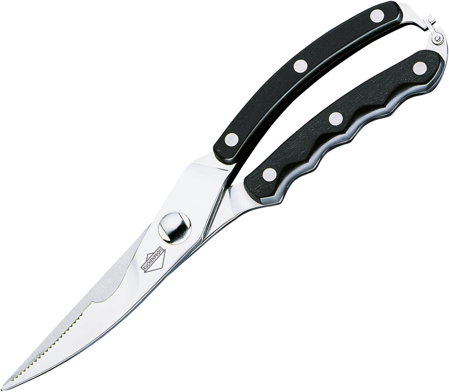 Küchenprofi Curved Poultry and Game Shears, 10-Inch Stainless Steel/Black - Heavy Duty Professional Kitchen Food Scissors - Poultry Shear