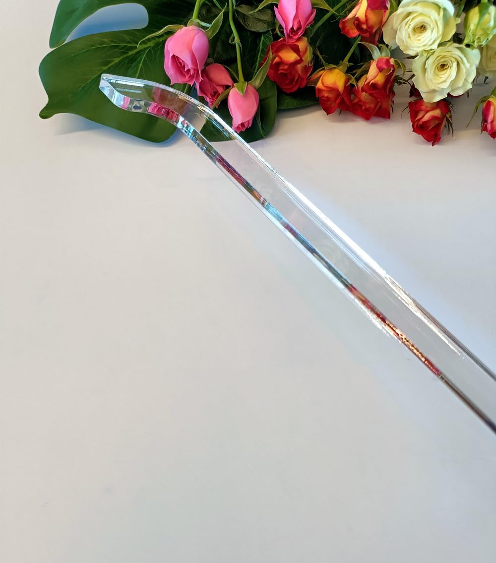 Bread Knife Handle Router Template – 15.9"x2.25" Laser-Cut Acrylic Guide for Custom Wooden Bow Knives & Handmade Kitchen Tools (15.9"x2.25")