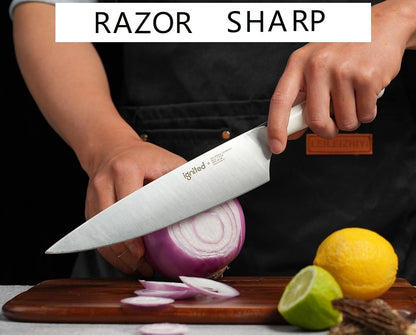 3.5 Inch Paring Knife – German Stainless Steel, Ergonomic Ivory White Handle, Minimalist Small Kitchen Knife for Peeling & Cutting, Ideal Gift for Chefs, Cooks