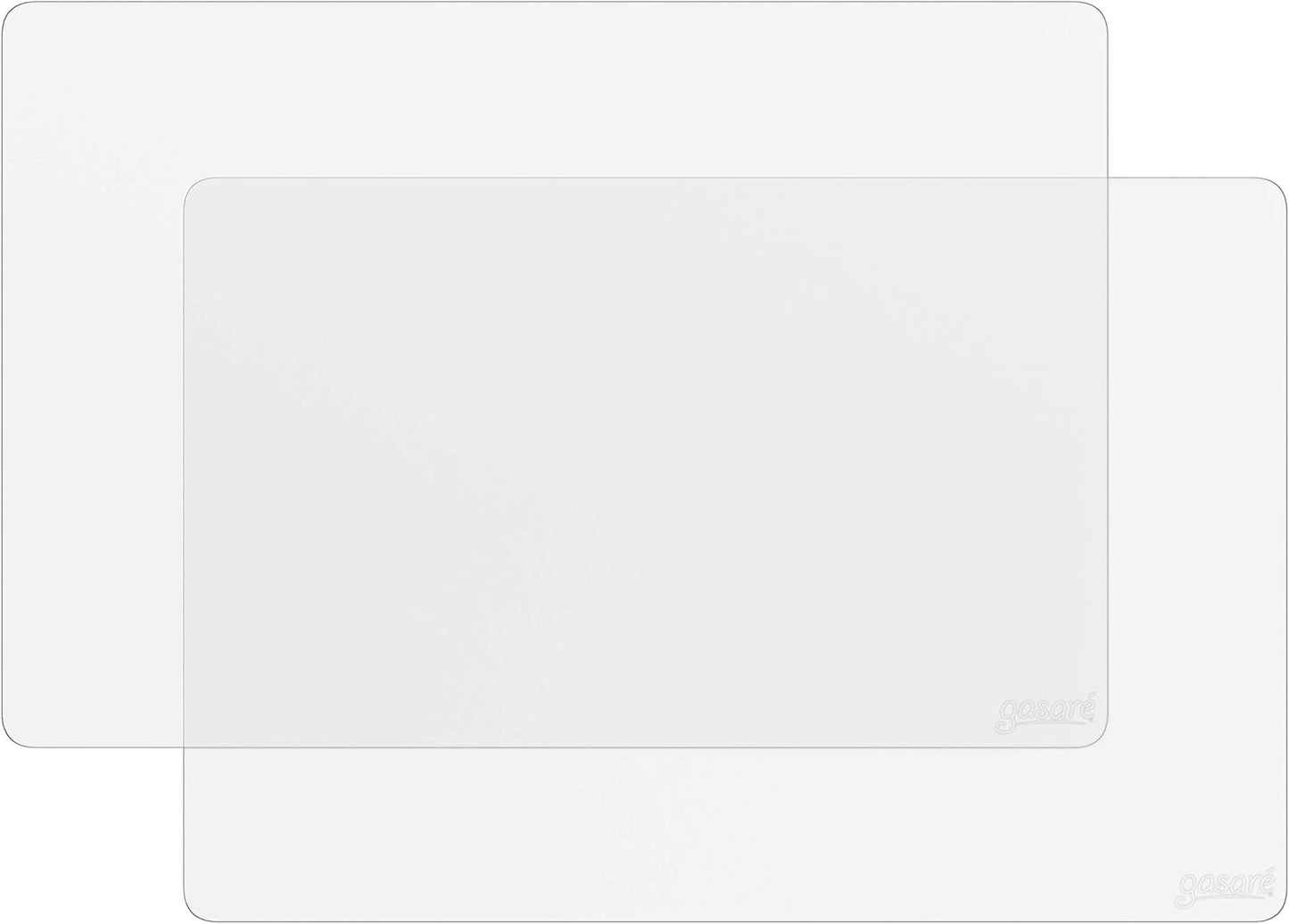 GASARÉ, Set of 2, Extra Large, Thick, Silicone Mats for Kitchen Counter, Heat Resistant Mats, Countertop Protector, Non-Slip, Easy to Clean, 25 x 17 Inches x 1.4mm, Black