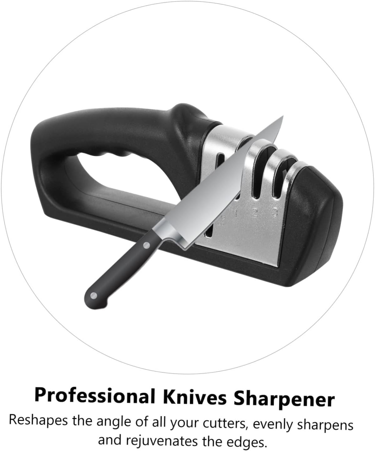 Quick Knife Sharpening Tool 4-segment Handheld Knife Sharpener Safe for Long Time Use Knives Scissors Left/right Hand Friendly