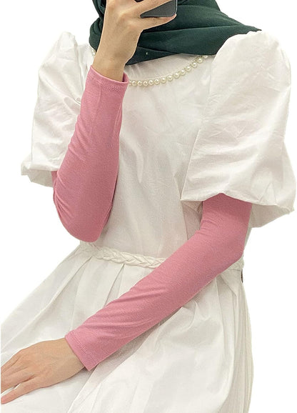 amokk Long Arm Sleeves for Women Cooling UV Sun Protection Sleeves to Cover Arms Gardening Sleeves