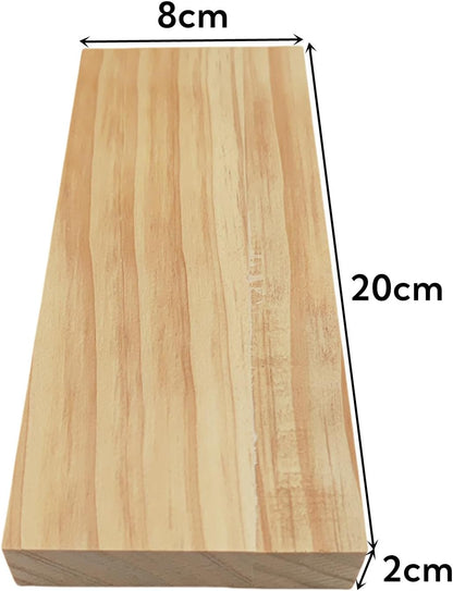 4PCS Rectangle Wood Boards Unfinished Wood Blocks for Crafting, 8x6x1in Blank Whittling Wooden Blocks for Wood Carving,Painting & Burning