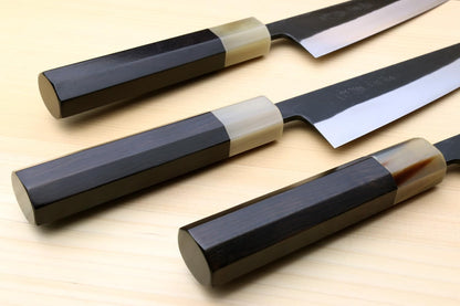 Yoshihiro Kurouchi Stainless Clad High Performance SLD Japanese Petty-Kiritsuke Knife (6" (150mm) & Saya Cover)