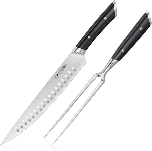 Cangshan HELENA Series German Steel Forged 2-Piece Carving Set (White)