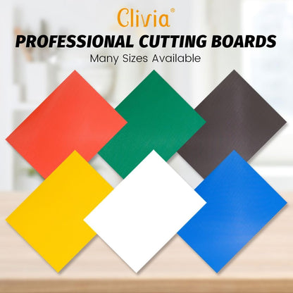 CMI Commercial Grade Cutting Board for Kitchens,Cutting Board Set,Plastic Chopping Board,18 x 12 x 1/2 Inch, Multi-Color 6 of Pack Set,NSF Certified,for Vegetable Meat or Cheese