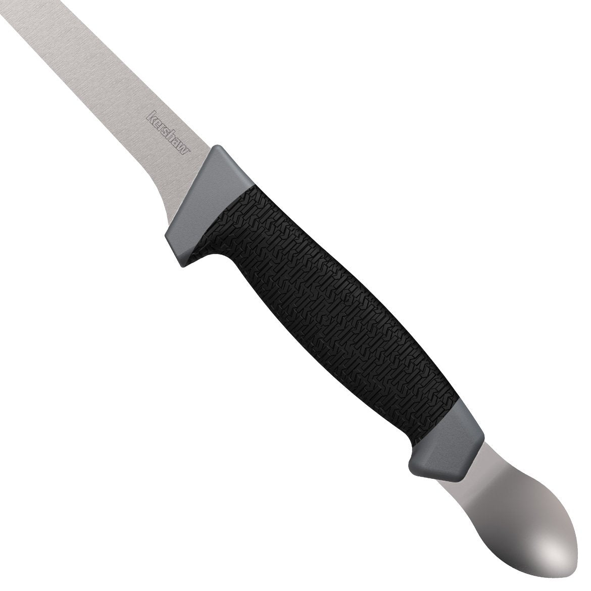 Kershaw 7" Boning Knife with Spoon, Stainless Steel Blade with Protective Sheath, Fishing Fillet Knife, Two-in-One Fishing Tool for Anglers
