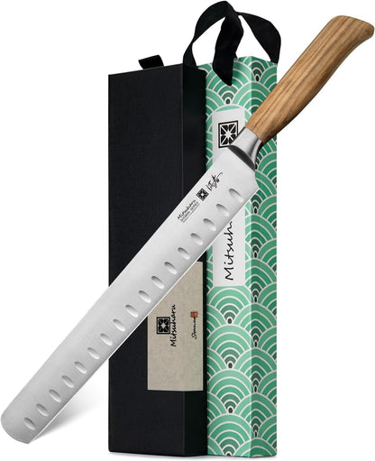 Mitsuharu 6" Fillet Knife for Meat Cutting, SHOMAN Series Sharp Boning Knife with Olive Wood Handle, German Steel Fillet Knife, Super Sharp for Lamb Pork Shoulder Fish