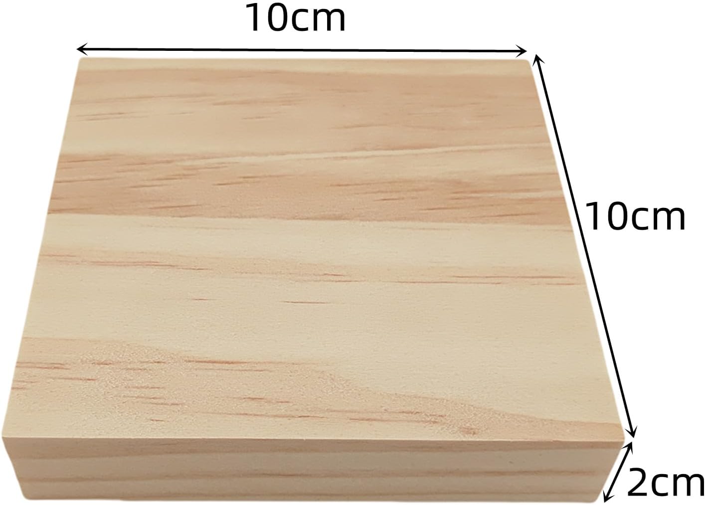 6PCS Unfinished Wood Square Blocks for Crafts, 6x6x1in Blank Wooden Squares Pine Wood Boards for Carving,DIY Wood Coasters,Painting & Burning