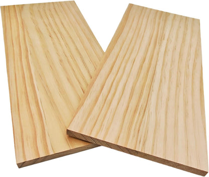 4PCS Rectangle Wood Boards Unfinished Wood Blocks for Crafting, 8x6x1in Blank Whittling Wooden Blocks for Wood Carving,Painting & Burning