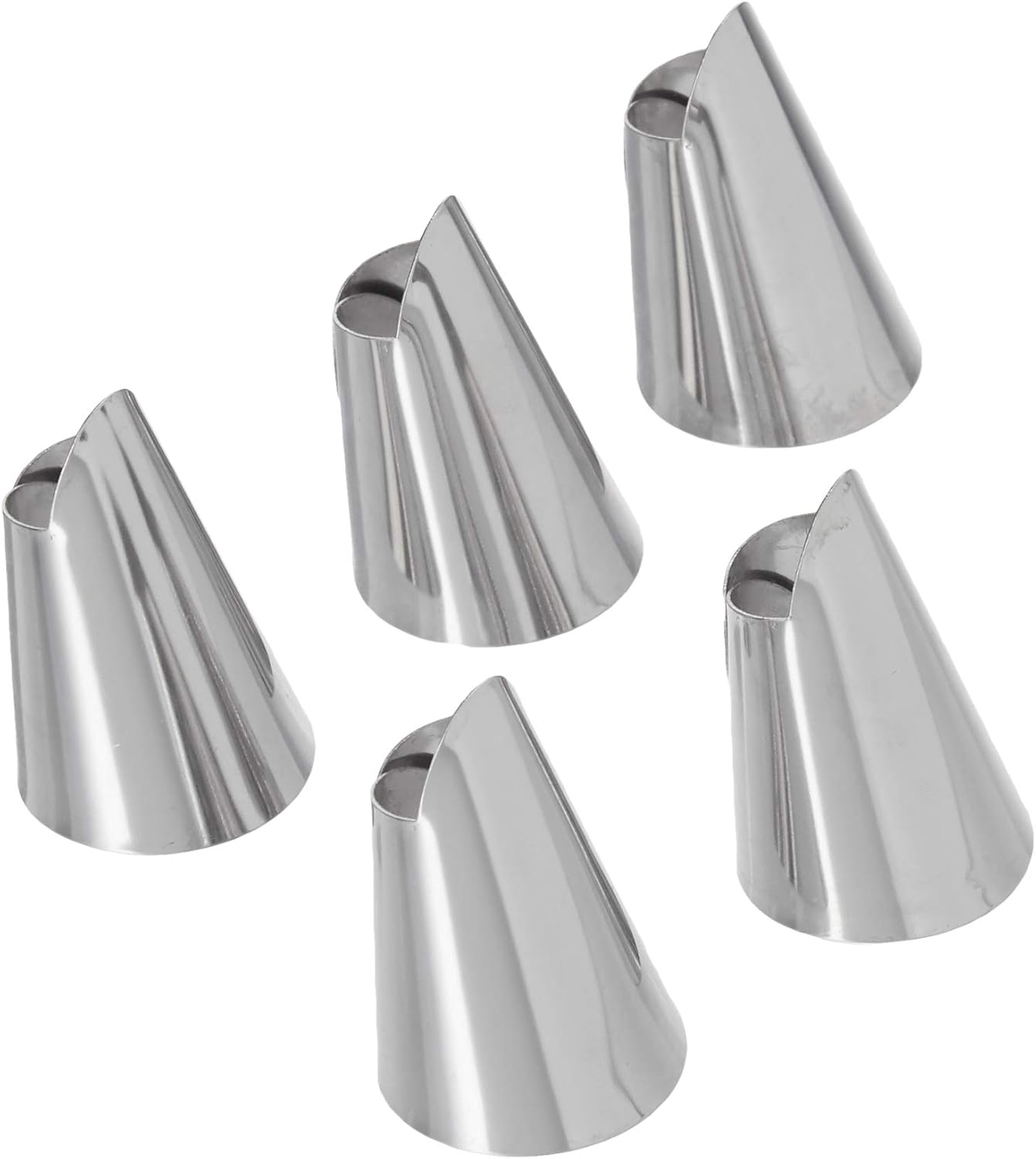 5 Pcs Anti-Cut Hand Guard Finger Protector Stainless Steel Kitchen Slicing Cutter Iron Nail Cover Safe Chop Cut Tool Practical Finger Protector
