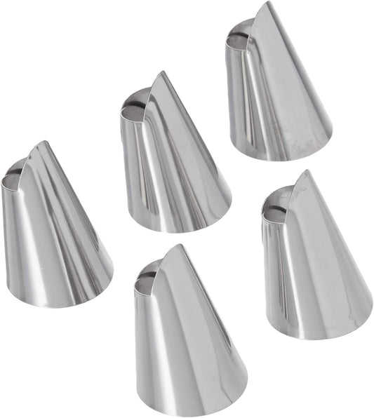5 Pcs Anti-Cut Hand Guard Finger Protector Stainless Steel Kitchen Slicing Cutter Iron Nail Cover Safe Chop Cut Tool Practical Finger Protector