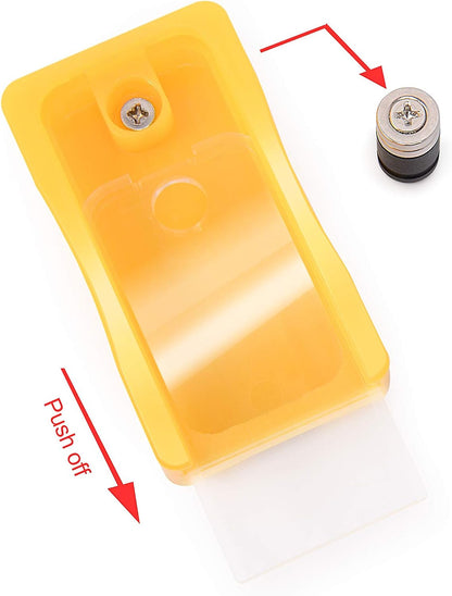 NEWISHTOOL Blade Disposal Container Storage Box, Safety to Dispose of Most 9mm 18mm Snap Off Utility Knife Blades, Portable Plastic Blades Breaker Bank with Magnet and Clip