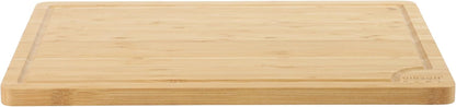 Gibson Home Forestview 18" x 12" Bamboo Cutting Board – Durable Large Kitchen Wooden Chopping Carving Board with Juice Groove, Oil Finished