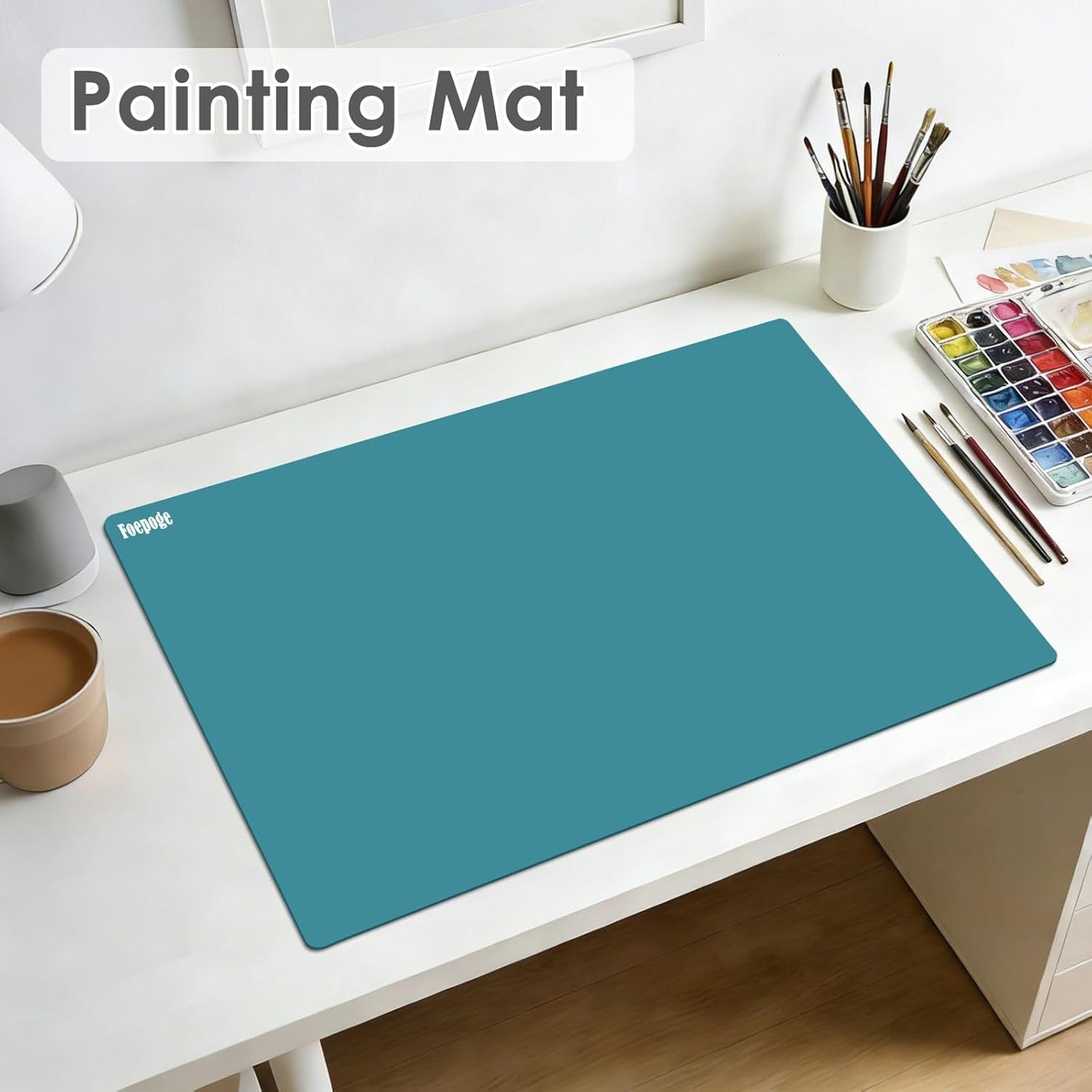 36.2" x 24" Extra Large Silicone Mat for Epoxy Resin, Nonstick Silicon Mats for Crafts Jewelry Casting, Non-Slip Kitchen Table Placemats for Countertop Protector Heat Resistant by Foepoge, Black